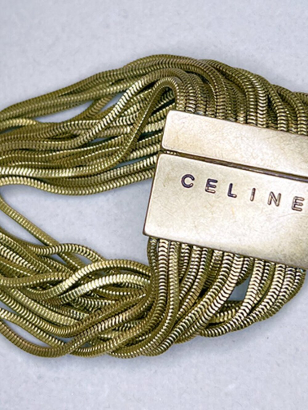 CELINE Vintage | Gold Tone over Brass Multi-chain Bracelet [rare]